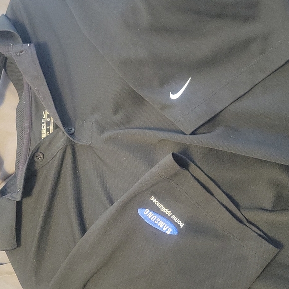 Nike Fit Dry Black Golf Shirt L - Picture 4 of 5